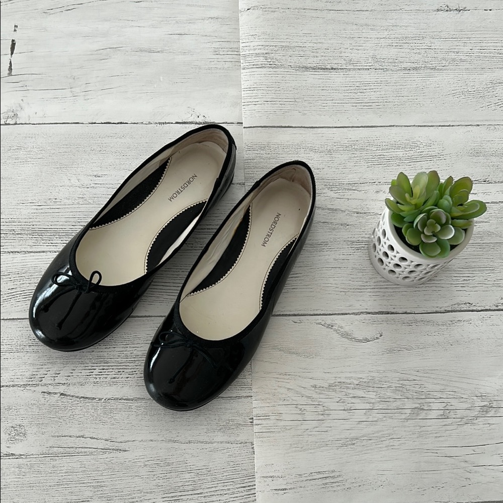 Nordstrom Black Dress Shoes with Patent Leather Finish